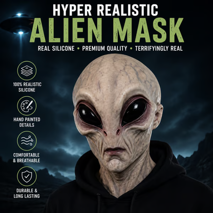 🔥Last Day 50% OFF -Ultra-Realistic Alien Silicone Mask – Adult Halloween Costume & Cosplay Prop