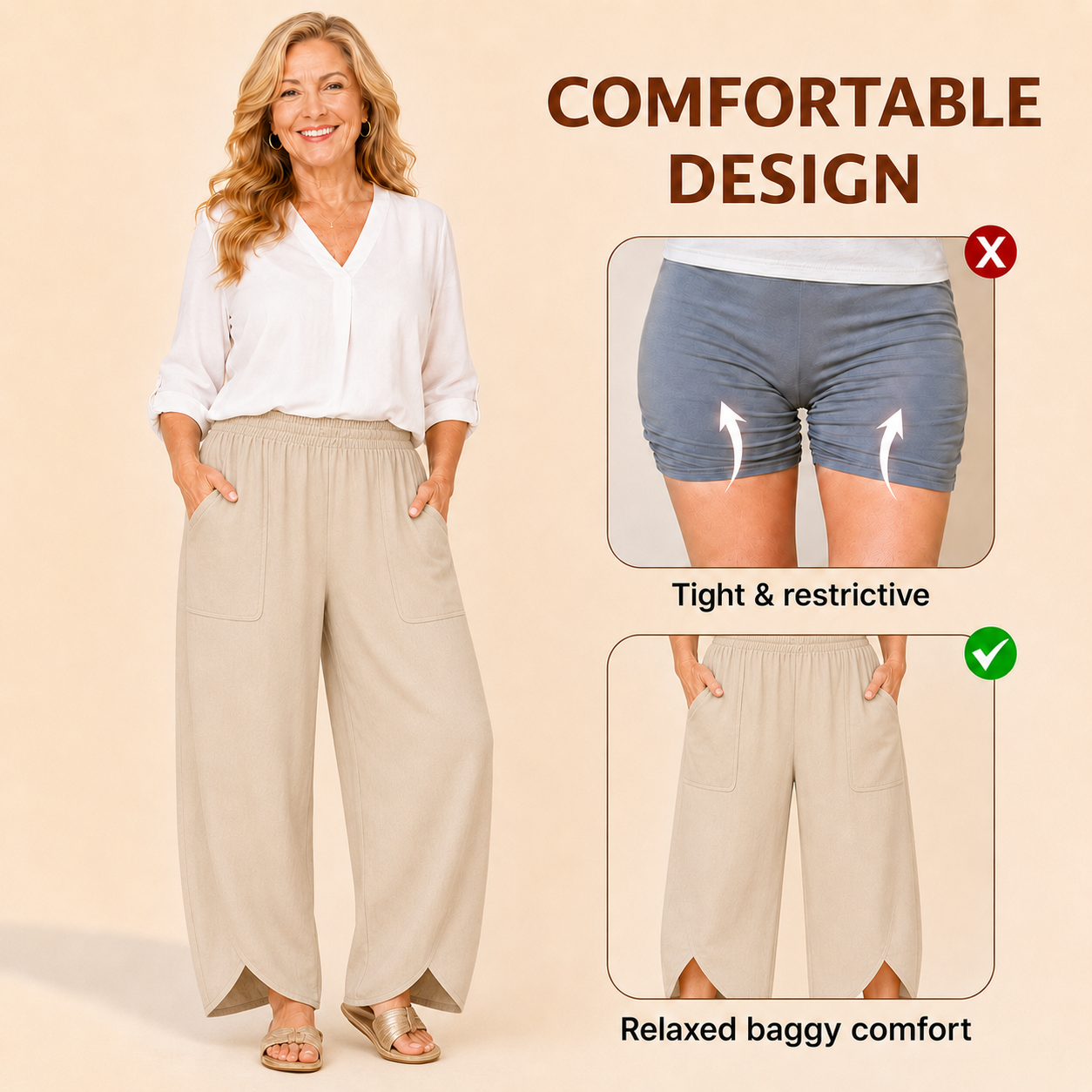 EaseWide™ Relaxed Wide-Leg Pants