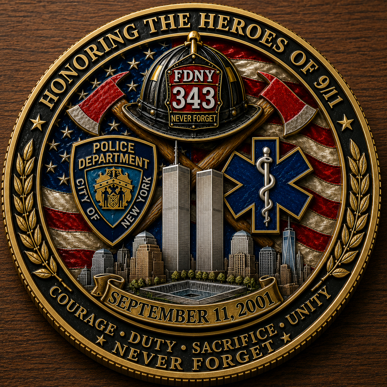 🇺🇸 Last Day Promo: 49% OFF 🎖️9/11 Never Forget Challenge Coin （Free VIP gift for orders over $60）