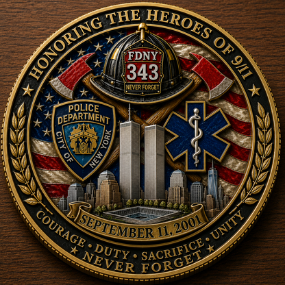 🇺🇸 Last Day Promo: 49% OFF 🎖️9/11 Never Forget Challenge Coin （Free VIP gift for orders over $60）