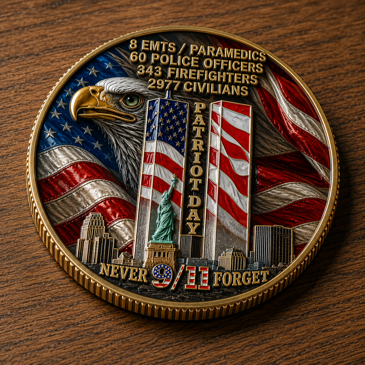 🇺🇸 Last Day Promo: 49% OFF 🎖️9/11 Never Forget Challenge Coin （Free VIP gift for orders over $60）