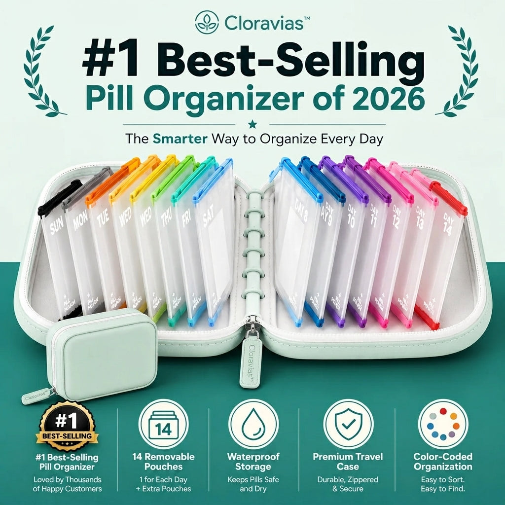 Cloravias– Waterproof Weekly Pill Organizer
