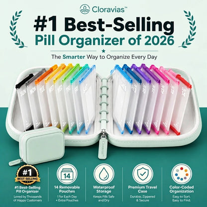 Cloravias– Waterproof Weekly Pill Organizer