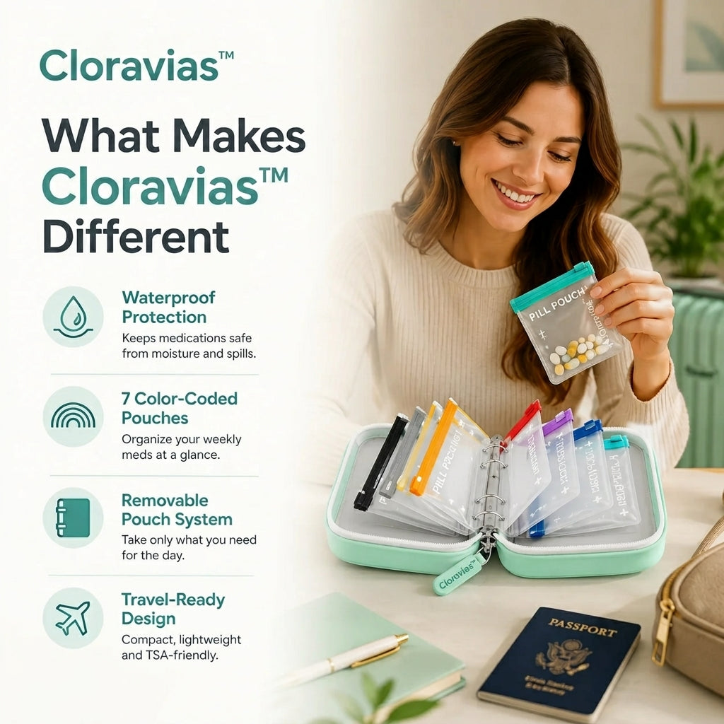 Cloravias– Waterproof Weekly Pill Organizer