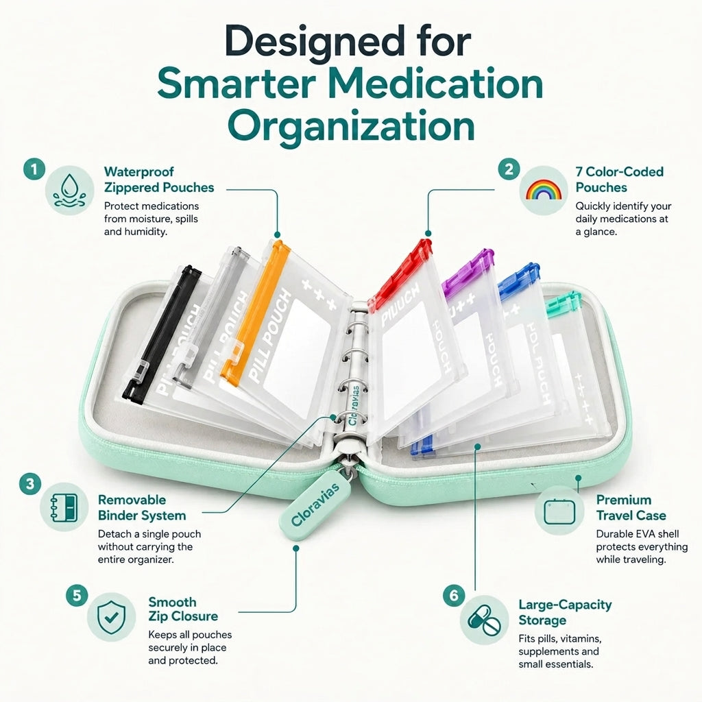 Cloravias– Waterproof Weekly Pill Organizer