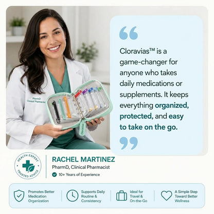 Cloravias– Waterproof Weekly Pill Organizer