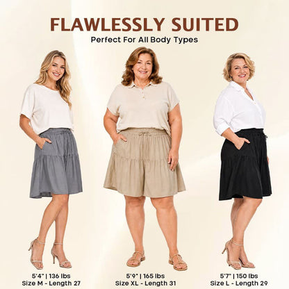 Bloomease - Women's Lightweight Stretch Comfy Flowy Shorts Skort