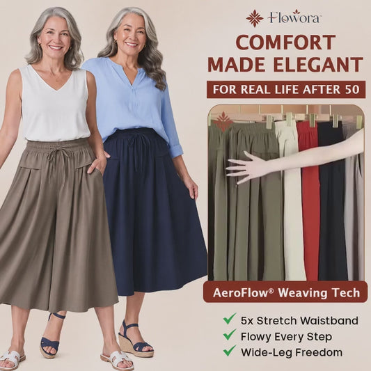 Flowora™ - Pull-On Capri Culottes for Women